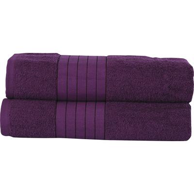 Badetuch GOOD MORNING "Uni Towels", rot (bordeaux), B:70cm L:140cm, Frottier, Obermaterial: 100% Baumwolle, Handtücher (Packung), Baumwolle, Walkfrottee, Bordüre, 500 GSM, Einfarbig, ohne Aufhängung