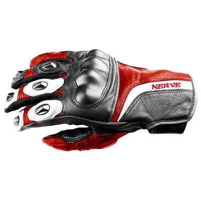 Motorradhandschuhe NERVE "KQ11" Gr. XXL, rot (rot, schwarz), Handschuhe, XXL, mit Weitenverstellung