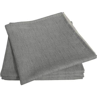 Stoffserviette ADAM "Uni Light Collection" Gr. 1, grau (dunkelgrau), B:30cm L:30cm, Obermaterial: 73% Leinen, 27% Baumwolle, Servietten