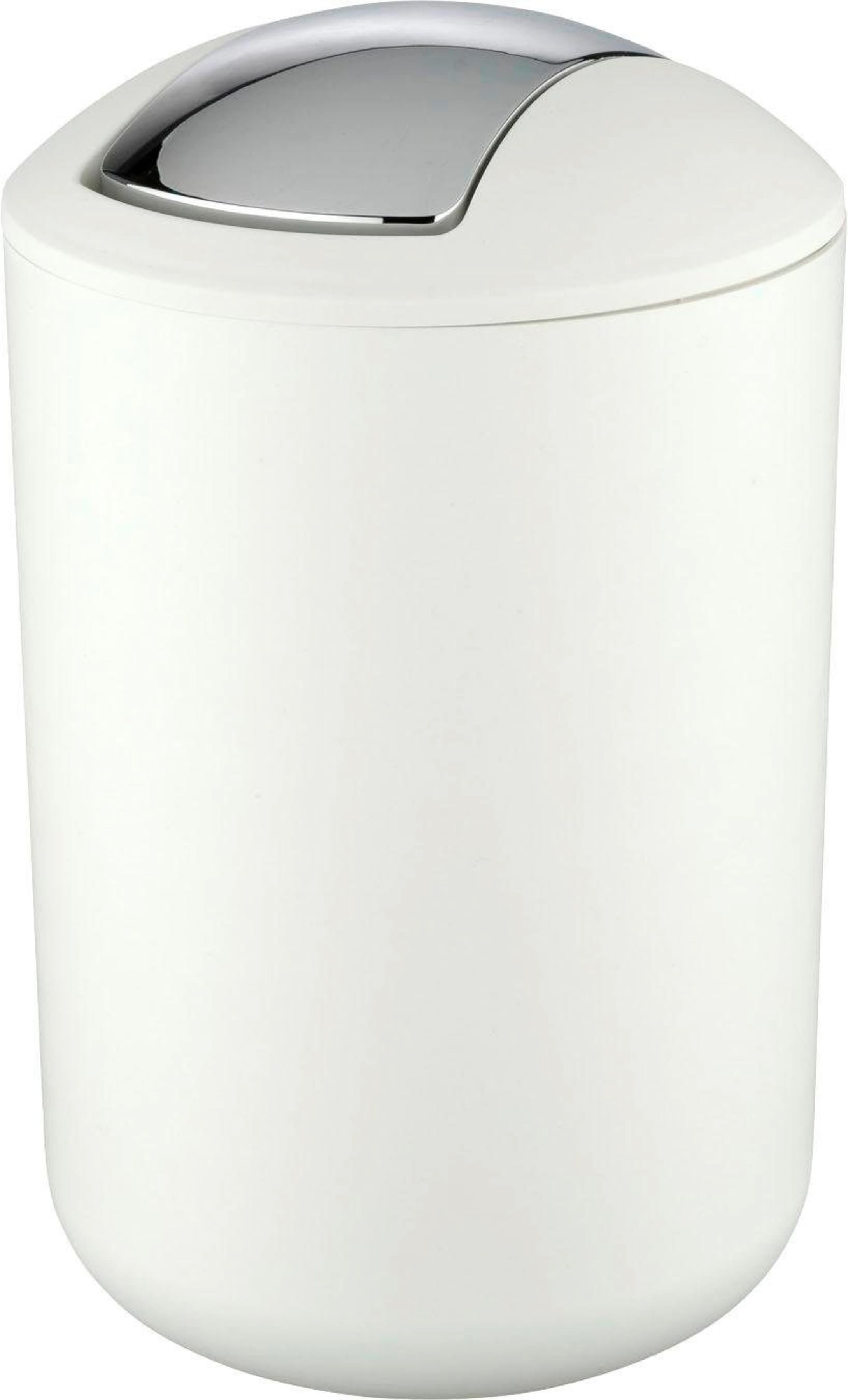 Kosmetikeimer WENKO "Brasil", weiß, B:19,5cm H:31cm T:19,5cm, Kunststoff, Mülleimer, Kosmetikeimer, 6,5 Liter