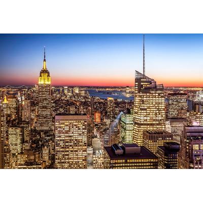 Fototapete PAPERMOON "New York bei Nacht", bunt, B:2,50m L:1,86m, Vlies, Tapeten Image