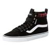 Sneaker VANS "Filmore Hi VansGuard", Gr. 47, schwarz (schwarz, rot), Leder, sportlich, Schuhe Skaterschuh Schnürboots Sneakerboots