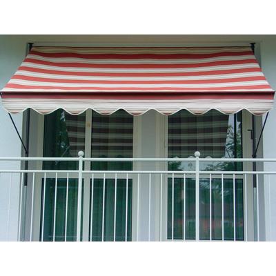 Klemmmarkise, rot (rot, beige), B:300cm, Polyacryl, ANGERER FREIZEITMÖBEL, Markisen, rot/beige, Ausfall: 150 cm, versch. Breiten