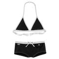 Triangel-Bikini BUFFALO Gr. 122/128, N-Gr, schwarz-weiß (schwarz, weiß) Kinder Bikini-Sets Bikinis