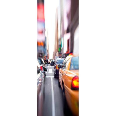 LIVING WALLS Fototapete "Yellow Cab New York City" Tapeten Fototapete New york Taxi Traffic Bunt 1,00 m x 2,80 m Gr. B/L: 1 m x 2,8 m, bunt