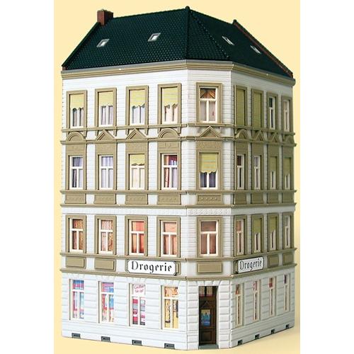 "Modelleisenbahn-Gebäude AUHAGEN ""Eckhaus Schmidtstraße 25"" Modelleisenbahn-Erweiterungen weiß (weiß, beige) Kinder Altersempfehlung Modelleisenbahn-Erweiterungen Made in Germany"
