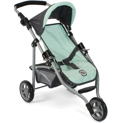 „Puppenbuggy CHIC2000 „“Jogging-Buggy Lola, Grau-Mint““ Puppenwagen grün (grau, mint) Kinder Puppenwagen -trage mit klappbarem Verdeck“