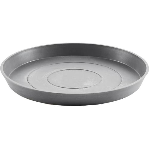 "Blumentopfuntersetzer ECOPOTS ""ROUND SAUCER Grey"" Untersetzer grau Blumentöpfe -kästen BxTxH: 50,5x50,5x3,5 cm"
