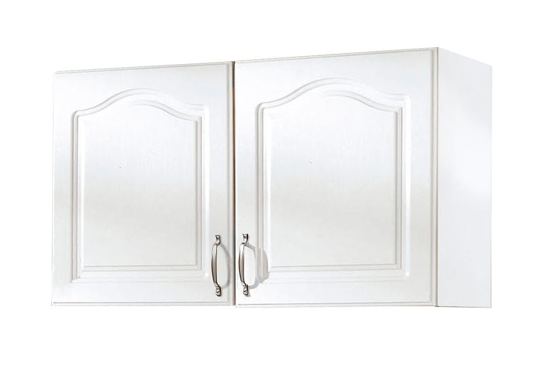 Hängeschrank WIHO KÜCHEN "Linz", weiß (front: landhaus weiß, korpus: weiß), B:100cm H:56,5cm T:35cm, Schränke, 100 cm breit Image