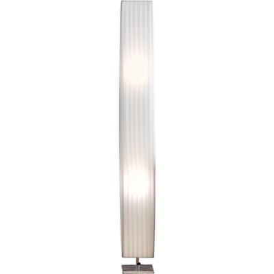 SALESFEVER Stehlampe "Emilie", weiß (weiß, chromfarben), H: 120cm, Lampen, Plissee Lampenschirm