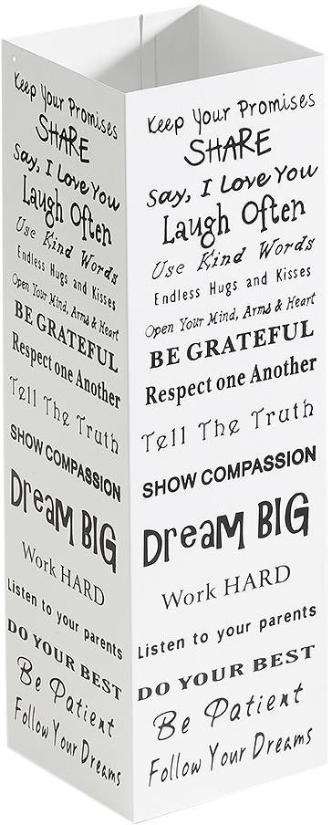 Schirmständer LOCKER, weiß, B:15cm H:48cm T:15cm, Metall, Regenschirmständer, Schirmständer