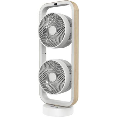 Standventilator SONNENKÖNIG "Vind 2 Holz, Leistung 70W, 7h Timer, Fernbedienung, Touch-Funktion", braun, B:27cm H:70cm T