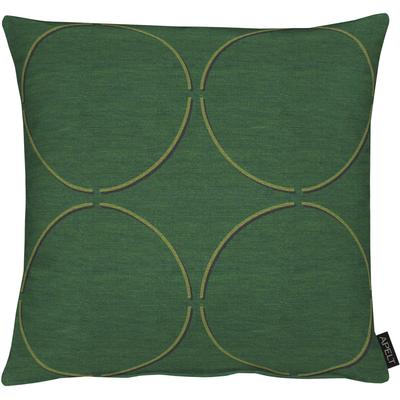 Dekokissen APELT "Mezzo" Gr. 1, grün (grün, kreise), B:49cm L:49cm, Polyester, Dekokissen_Sitzkissen_Kissenhüllen, Kissenhülle ohne Füllung, 1 Stück Image
