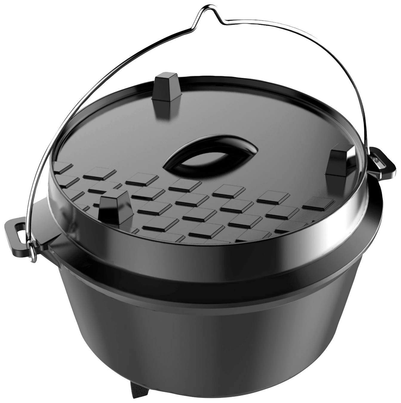Grilltopf TEPRO "Dutch Oven M", schwarz, B:38cm H:24,2cm L:26,5cm, Töpfe, 8 Liter Image