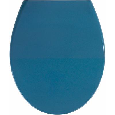 WC-Sitz WENKO "Samos Slate Blue", blau, B:37,5cm L:44cm, Duroplast, Edelstahl, WC-Sitze Image