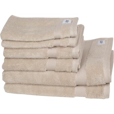 Handtuch Set "Cuddly", beige (sand), 6 St., Frotteevelours, Frotteevelours, Obermaterial: 100% Baumwolle, SCHÖNER WOHNEN