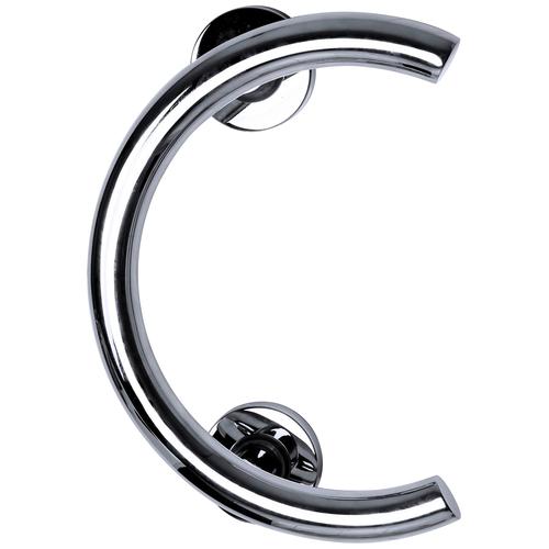 „Wandgriff RIDDER „“Haltegriff Art, halbrund““ Haltegriffe grau (chromfarben) Barrierefreies Bad Länge: 33 cm“