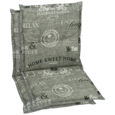Sesselauflage GO-DE, grau (hellgrau), B:100cm H:5,5cm T:50cm, Bezug: 65% Polyester, 35% Baumwolle, Polsterauflagen Image