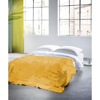 Plaid FLEURESSE "Plaid", gelb (lemon, gelb), B:180cm L:270cm, Baumwolle, Leinen, Wohndecken, Halbleinen, in Gr. 180x270 cm, Plaid Image