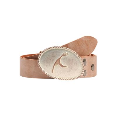Ledergürtel, Damen, Gr. 115, beige (natur), Leder, RETTUNGSRING BY SHOWROOM 019, unifarben, casual,modisch, Gürtel, mit austauschbarer Schließe »Sylt Rosa« Image
