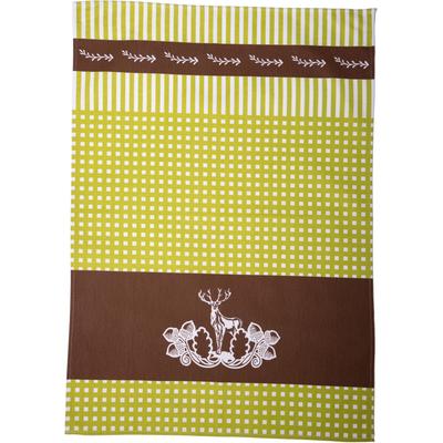 Geschirrtuch STUCO "Lederhos´n", bunt (grün, braun, weiß), B:50cm L:70cm, 100% Baumwolle, Geschirrtücher