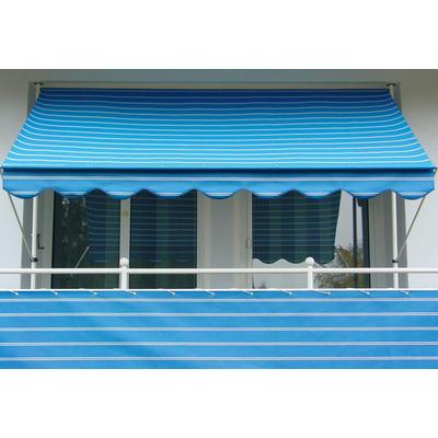 Klemmmarkise, blau (blau, weiß), B:150cm, Polyacryl, ANGERER FREIZEITMÖBEL, Markisen, blau-weiß, Ausfall: 150 cm, versch. Breiten