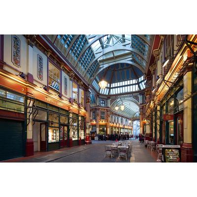 Fototapete PAPERMOON "LEADENHALL MARKT-LONDON ARCHITEKTUR GALERIE ARKADE XXL", bunt, B:3,00m L:2,23m, Vlies, Tapeten Image