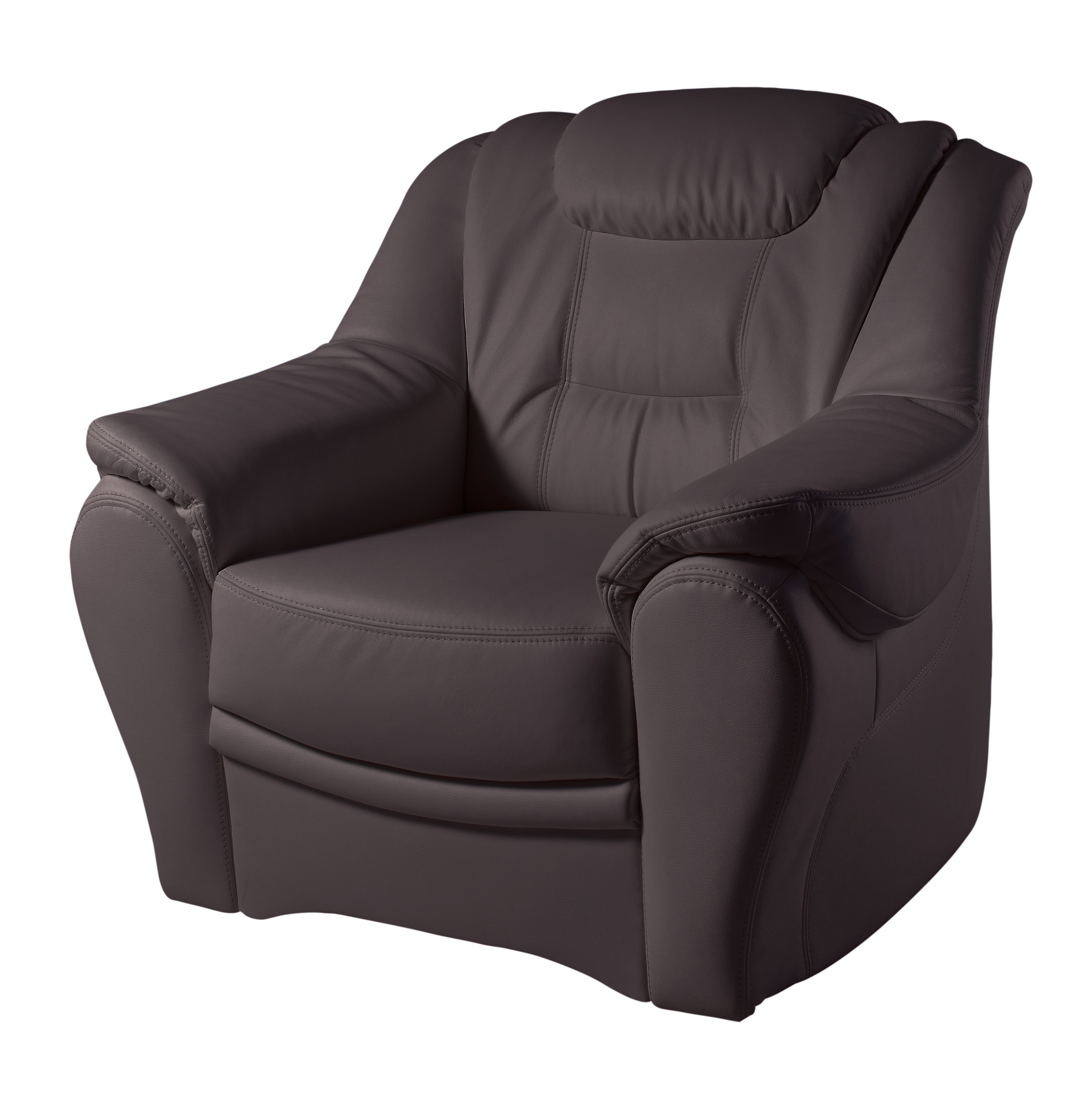 Sessel SIT & MORE "Bellevue", braun (mokka), B:98cm H:94cm T:95cm, Luxus-Microfaser ALTARA NUBUCK (100% Polyester);SOFTLUX-Kunstleder;NaturLEDER (echtes Rindsleder), Sessel, Ledersessel