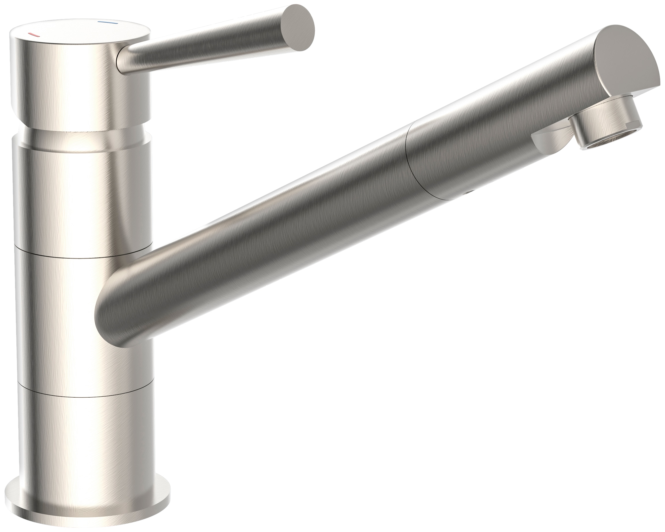 Spültischarmatur SCHÜTTE "Cornwall", silber (edelstahloptik), B:6cm H:18cm T:25cm Ø:6cm, Messing, Armaturen, Wasserhahn Küche mit schwenkbarem Auslauf, Mischbatterie Küche