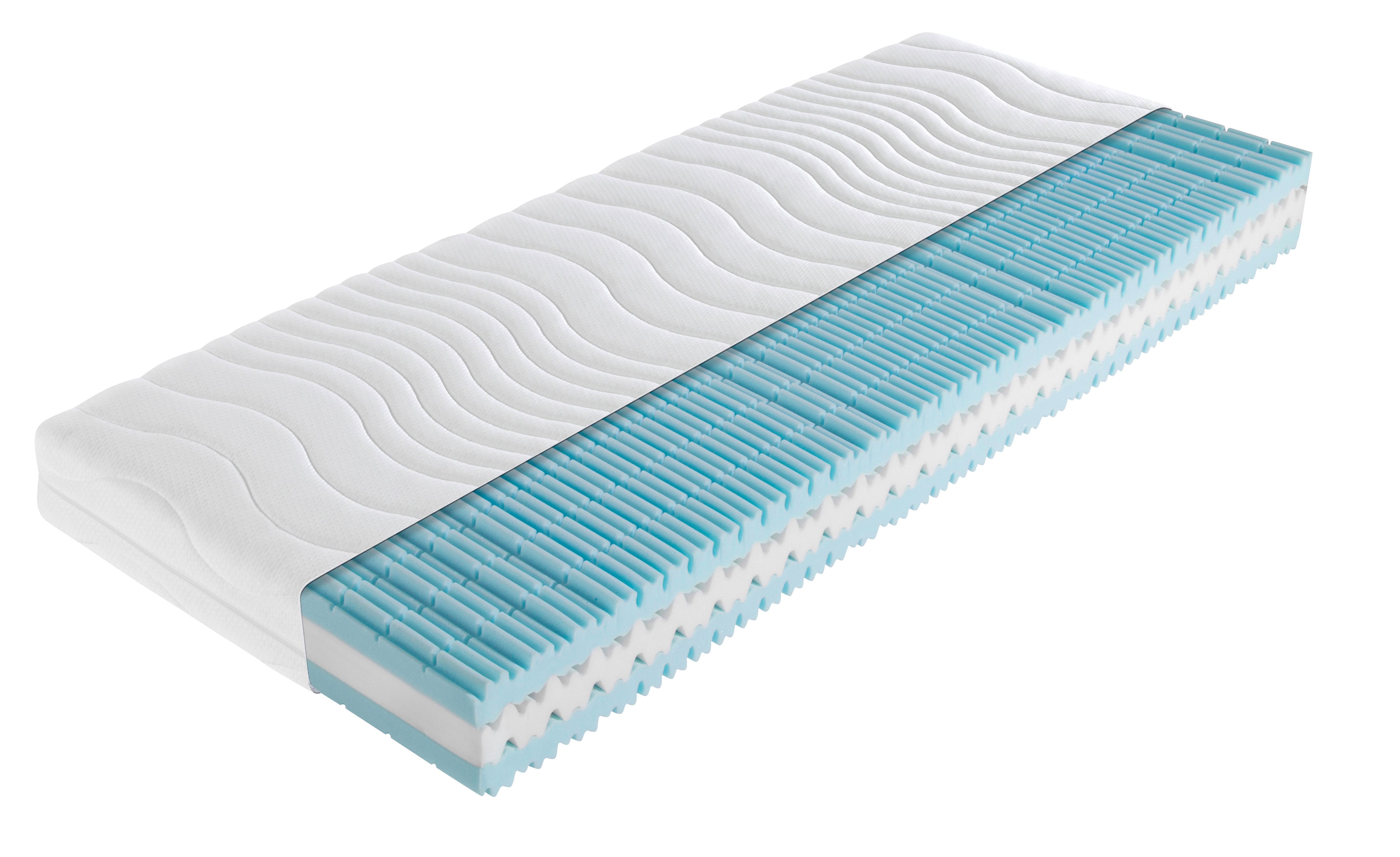 Kaltschaummatratze ALINA "Vegas KS 22" Gr. 3, weiß, B:100cm H:22cm L:200cm, Bezug: 100% Polyester, Matratzen