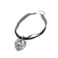 Kette mit Anhänger ALLGÄU REBELL "Gitti", Damen, Gr. one size, Metall, schwarz, Basic, Halsketten, mit Herzanhänger