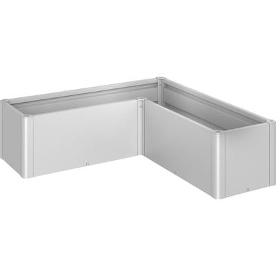 Hochbeet BIOHORT "Belvedere", silber (silberfarben, metallic), B:152cm H:45cm T:152cm, Stahlblech, Pflanzgefäße, BxTxH: 152x152x45 cm