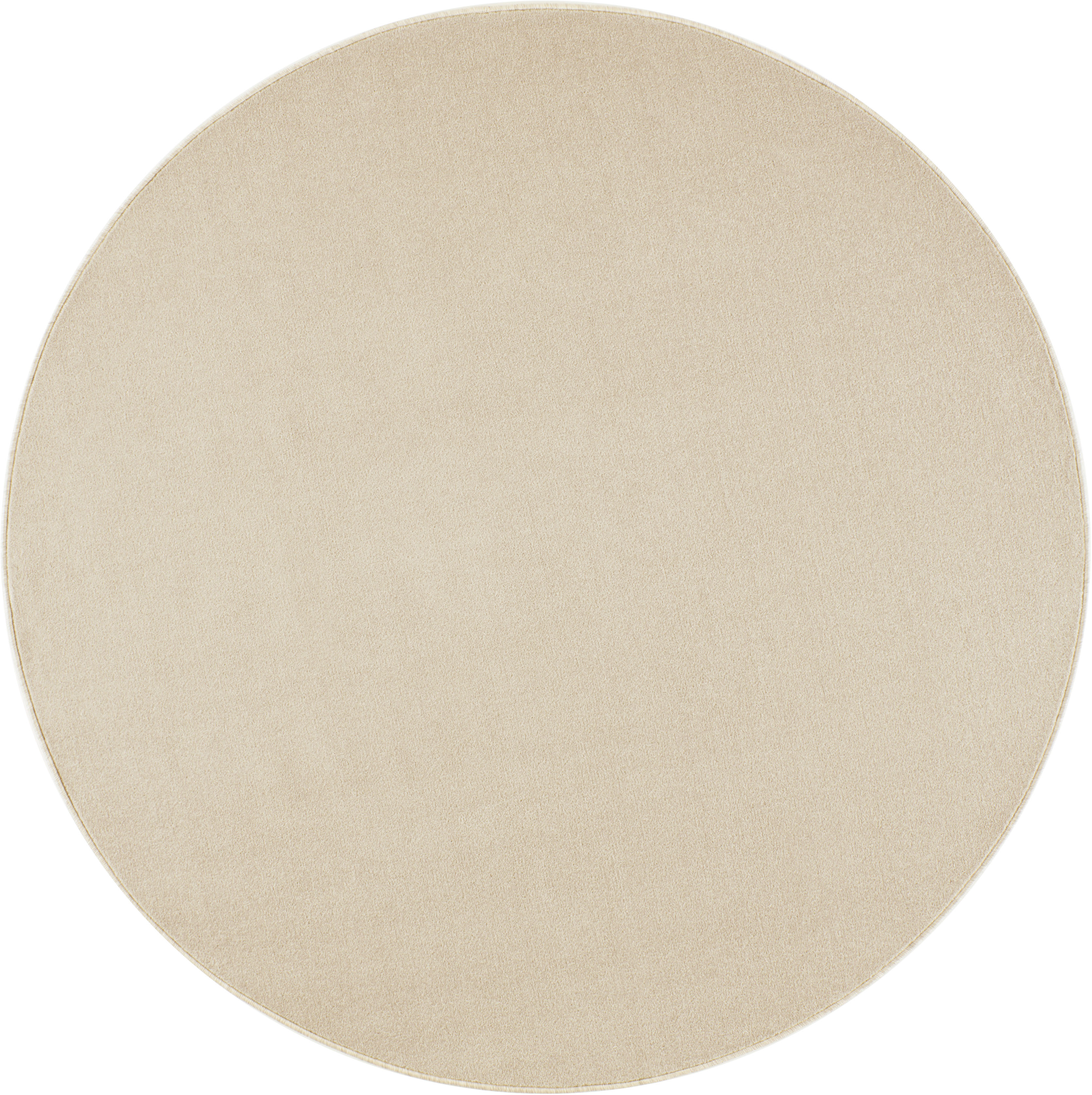 Teppich HANSE HOME "Shashi" Gr. 10, beige (natur), H:8,5mm Ø:200cm, Kunstfaser, Teppiche, Kurzflor, Unifarben, Teppich, Weich, Esszimmer, Kinderzimmer, Flur Image