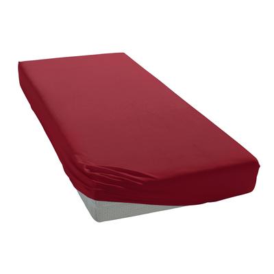 Spannbettlaken BELLANA "Jersey-Lyocell", rot (rubinrot), B:90-120cm L:200-220cm, Jersey-Elasthan, Obermaterial: 48% Baumwolle, 48% Lyocell, 4% Elasthan, Laken, temperaturausgleichend und faltenfrei Image