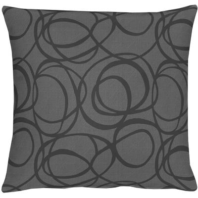 Dekokissen APELT "4195 Pique Uni" Gr. 2, grau (anthrazit, unifarben), B:48cm L:48cm, Mischgewebe, Dekokissen_Sitzkissen_Kissenhüllen, Kissenhülle mit Füllung, 1 Stück Image