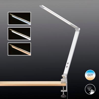 FISCHER & HONSEL LED Klemmleuchte "Geri", weiß (aluminiumfarben, weiß), H: 38cm, Lampen Image