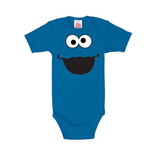 Body LOGOSHIRT Gr. 86, EURO-Größen, blau Baby Bodies mit witzigem Krümelmonster-Print