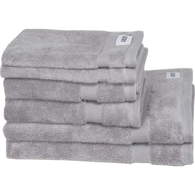 Handtuch Set "Cuddly", grau, 6 St., 2 Handtücher 50x100cm-2 Badetücher 70x140cm-2 Gästetücher 30x50cm, Frotteevelours, Frotteevelours, Obermaterial: 100% Baumwolle, SCHÖNER WOHNEN-KOLLEKTION, Handtücher (Packung), schnell trocknende Airtouch-Qualität Image