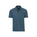 Poloshirt TRIGEMA "TRIGEMA Polohemd mit Brusttasche" Gr. XXXL, blau (jeans, melange) Herren Shirts Kurzarm