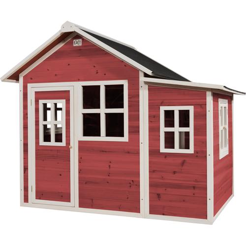 "Spielhaus EXIT ""Loft 150 rotbraun"" Spielhäuser rot (rot, weiß) Kinder Spielhaus"