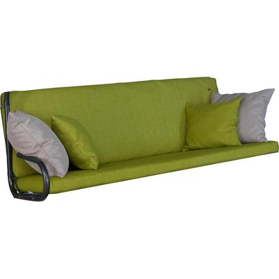 Bankauflage "Smart", grün, B:178cm H:9cm T:180cm, Obermaterial: 100% Polyester. Füllung: 100% Polyurethan, ANGERER FREIZEITMÖBEL, Polsterauflagen