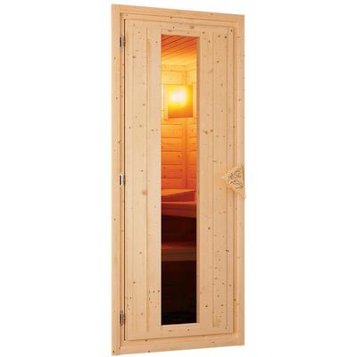 Saunatür KARIBU "Türpaket 68 mm", braun (bronziert), B:65,50cm, Holz, Glas, Türen, Holztür mit Isolierglas