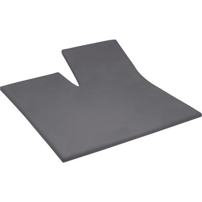 Spannbettlaken CINDERELLA "Satin Split Sundays", grau (anthrazit), B:180cm L:200cm, Satin, Obermaterial: 100% Baumwolle, Laken, für Topper bis 15 cm Höhe Image