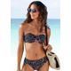 Bügel-Bandeau-Bikini-Top S.OLIVER "Milly" Gr. 42, Cup B, schwarz (schwarz, bedruckt) Damen Bikini-Oberteile Ocean Blue