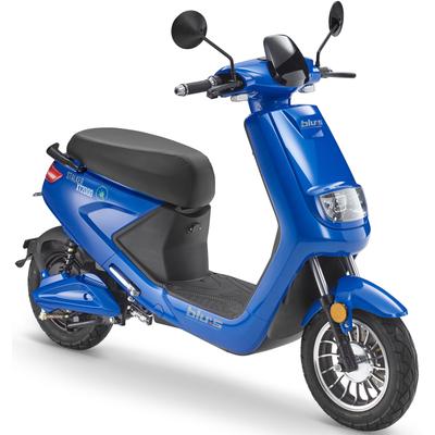 E-Motorroller BLU:S "XT2000", blau, Elektromotorroller, 45 km/h, bis zu 50 km Reichweite, mit Straßenzul., 2 Sitzplätze, für Erwachsene, B:70cm H:112cm L:167cm