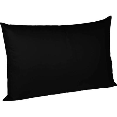 Kissenbezug FLEURESSE "Colours Mako Satin, 100% Baumwolle, mit Reißverschluss", schwarz, B:40cm L:60cm, Mako-Satin, Mako-Satin, Kissenbezüge, Mako Satin, glänzend, glatt, Premium Qualität Image