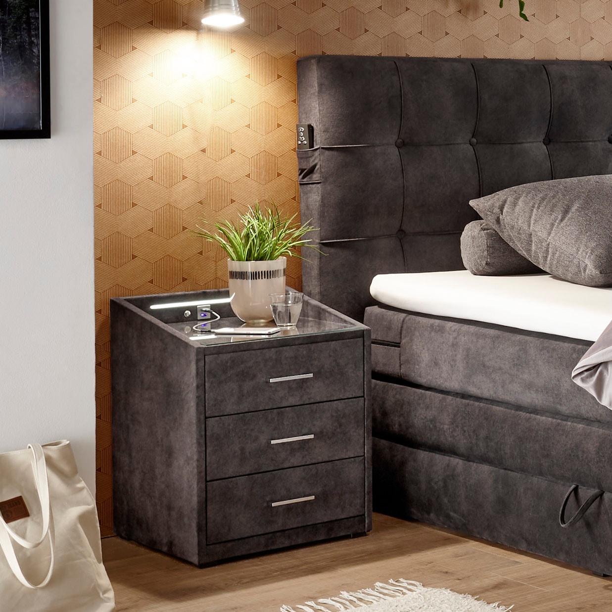 Topper "Richmond", weiß, B:180cm L:200cm, Kaltschaum, SET ONE BY MUSTERRING, Topper Image