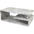 Couchtisch PAROLI Tische Gr. B/H/T: 110 cm x 42 cm x 60 cm, grau (marmor grau, marmor grau) Couchtisch Eckige Couchtische eckig