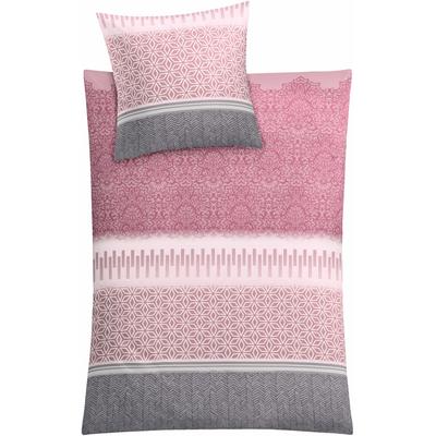 Bettwäsche KLEINE WOLKE "Estrella", rosa, B/L: 155cm x 220cm, , Mako-Satin, B/L: 80cm x 80cm, Mako-Satin, Obermaterial: 100% Baumwolle, Bettwäsche, mit Muster Image