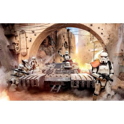 Vliestapete KOMAR "Digitaldruck Vlies - Star Wars Tanktrooper - Größe 400 x 250 cm", bunt, B:400m L:250m, Vlies, Tapeten, Kinderzimmer